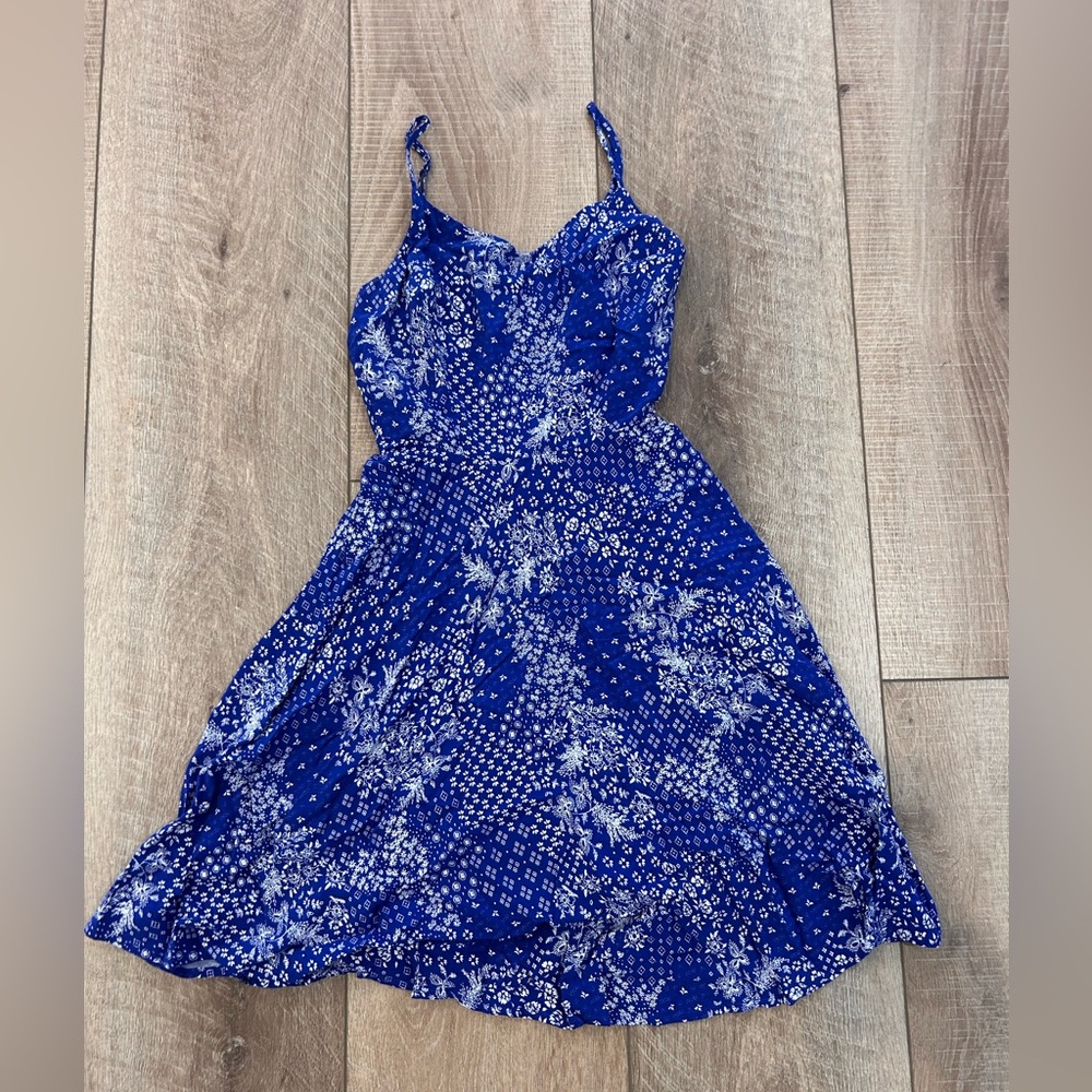 Old Navy Royal Blue Dress with White Floral Accents